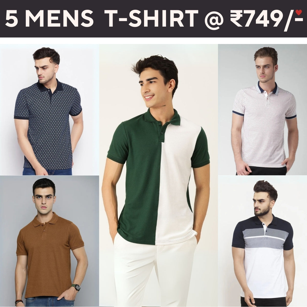 5-Pack Style with a of Premium T-Shirts for Men