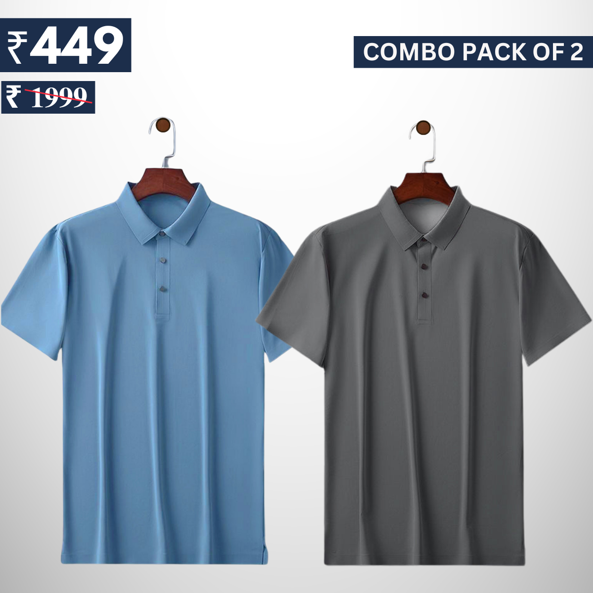 Pack of 2 polo T- Shirts Classic Comfort : For Every Occasion