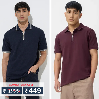 Pack of 2 polo T- Shirts Classic Comfort : For Every Occasion