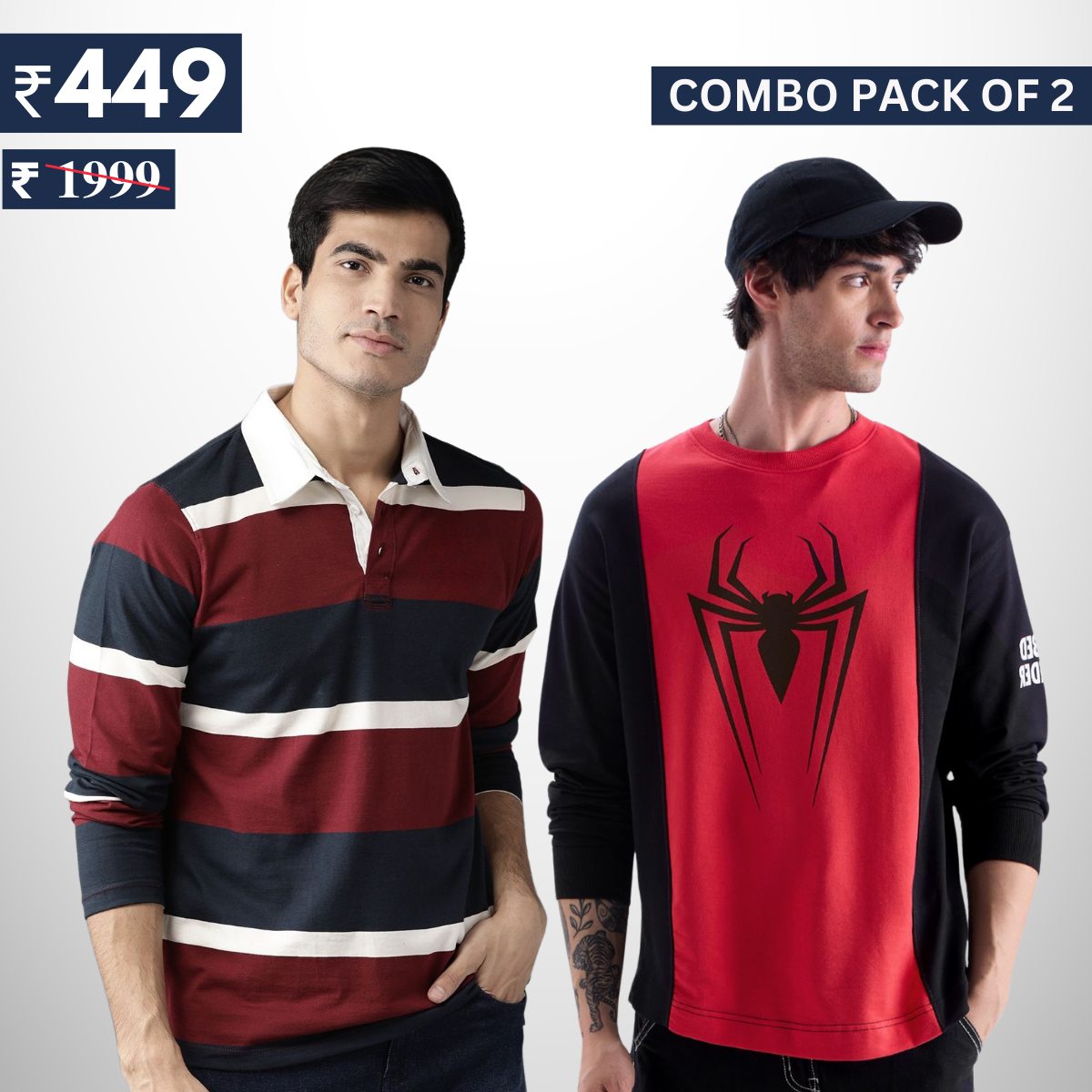 Pack of 2 polo T- Shirts Classic Comfort : For Every Occasion