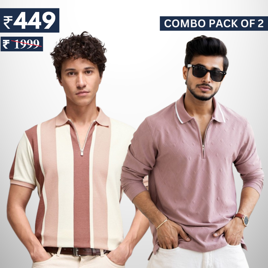 Pack of 2 polo T- Shirts Classic Comfort : For Every Occasion