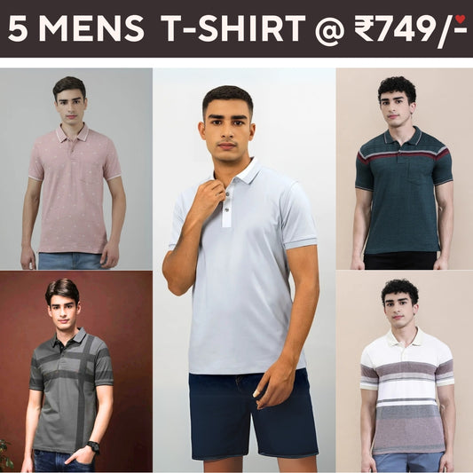 5-Pack Style with a of Premium T-Shirts for Men