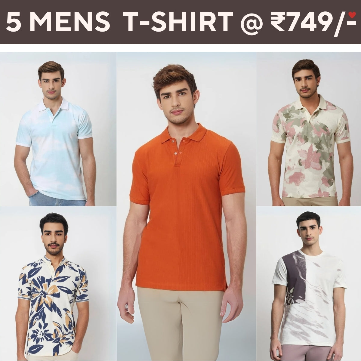 5-Pack Style with a of Premium T-Shirts for Men