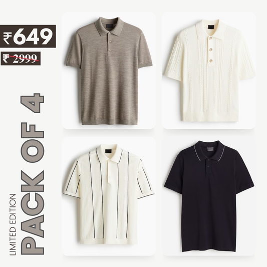 Combo Pack Of 4 | Men's Style & Comfort Premium T-Shirts