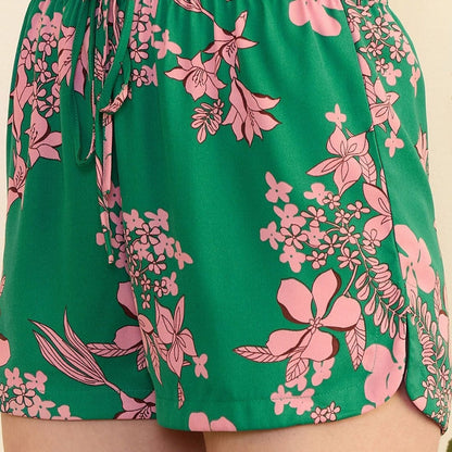 Gorgeous Floral Print Regular Fit Cotton Shorts for Women | Pack Of 2