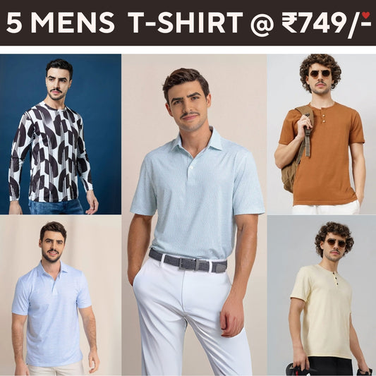 5-Pack Style with a of Premium T-Shirts for Men