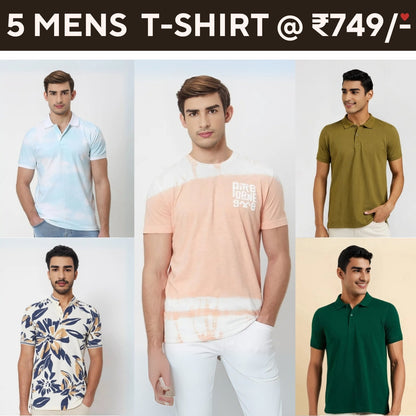 5-Pack Style with a of Premium T-Shirts for Men