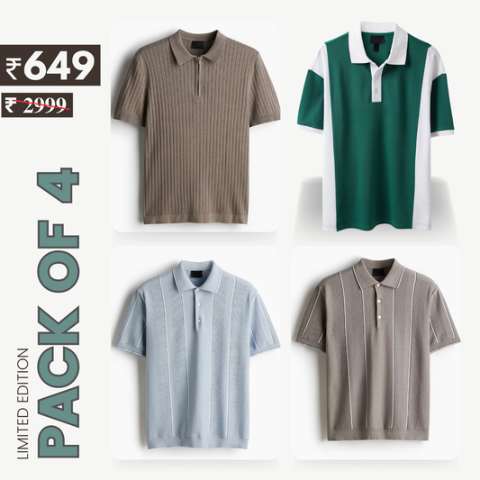 Combo Pack Of 4 | Men's Style & Comfort Premium T-Shirts