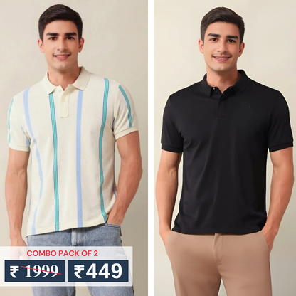 Pack of 2 polo T- Shirts Classic Comfort : For Every Occasion