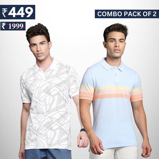 Pack of 2 polo T- Shirts Classic Comfort : For Every Occasion