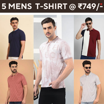 5-Pack Style with a of Premium T-Shirts for Men