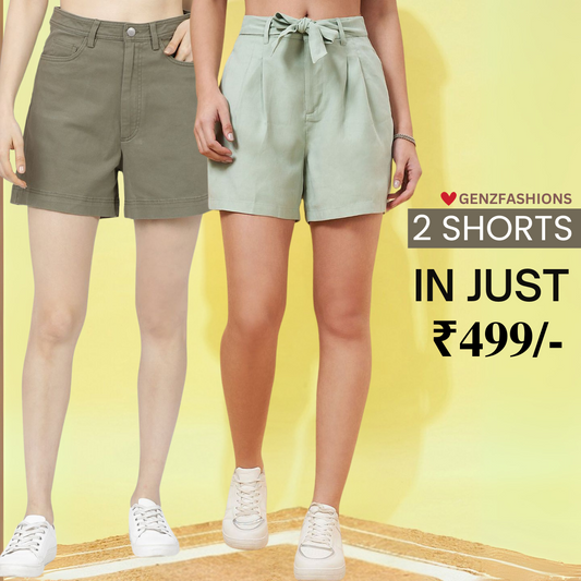 Gorgeous Floral Print Shorts for Women - Regular Fit Cotton