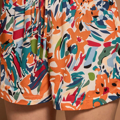 Gorgeous Floral Print Regular Fit Cotton Shorts for Women | Pack Of 2