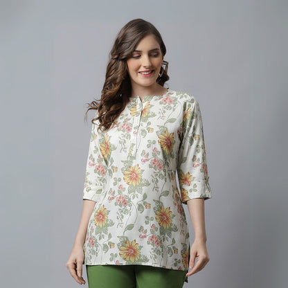 2-Pack Cotton Short Kurtis | Summer Cotton Bliss | 3/4 Sleeve