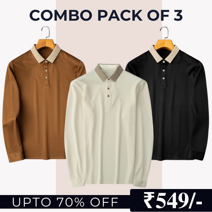 Combo Pack Of 3 | Men's Polo T-Shirts | Stylish & Comfortable