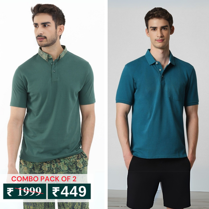 Pack of 2 Polo T- Shirts Classic Comfort : For Every Occasion