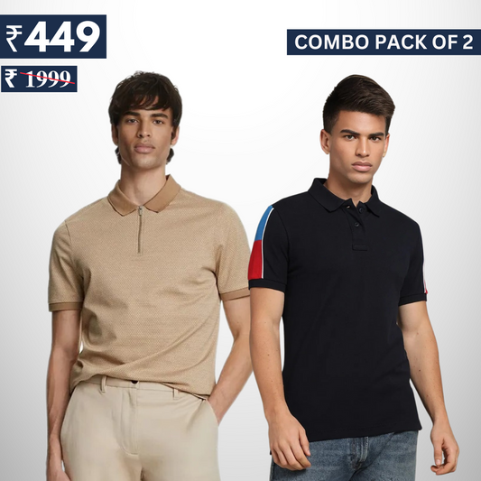 Pack of 2 polo T- Shirts Classic Comfort : For Every Occasion