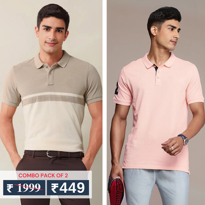 Pack of 2 polo T- Shirts Classic Comfort : For Every Occasion