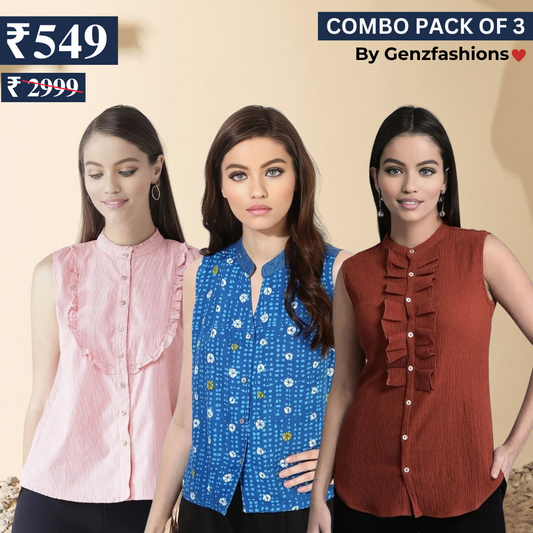 Essential 3-Pack Sleeveless Shirts for Women – Comfort Meets Style