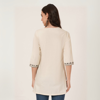 2-Pack Cotton Short Kurtis | Summer Cotton Bliss | 3/4 Sleeve