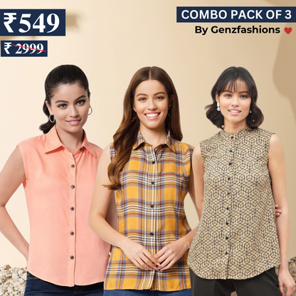 Essential 3-Pack Sleeveless Shirts for Women – Comfort Meets Style