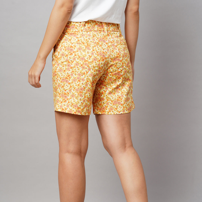 Gorgeous Floral Print Shorts for Women - Regular Fit Cotton