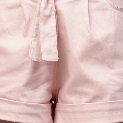 Gorgeous Regular Fit Cotton Shorts for Women | Pack Of 2 | With Belt