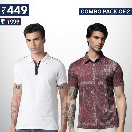 Pack of 2 polo T- Shirts Classic Comfort : For Every Occasion