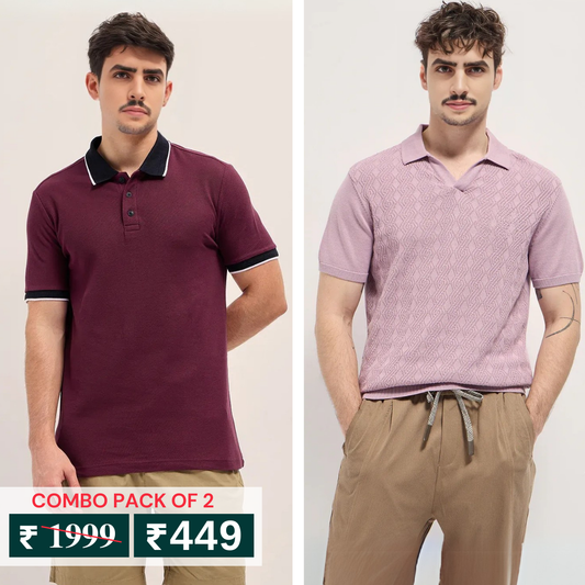 Pack of 2 Polo T- Shirts Classic Comfort : For Every Occasion