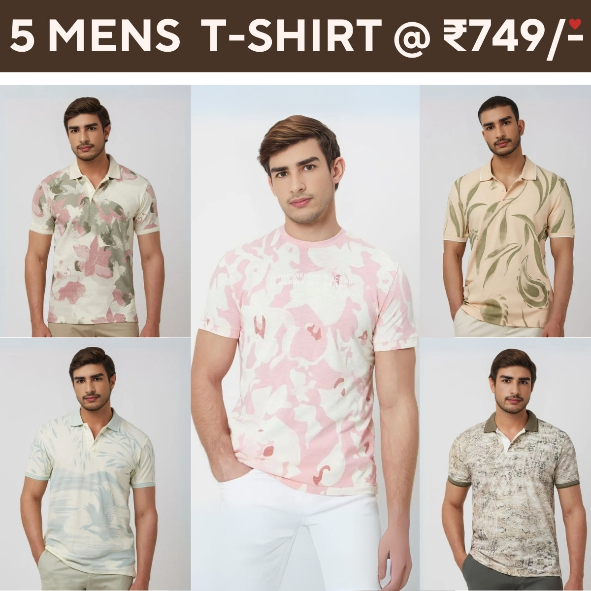 5-Pack Style with a of Premium T-Shirts for Men