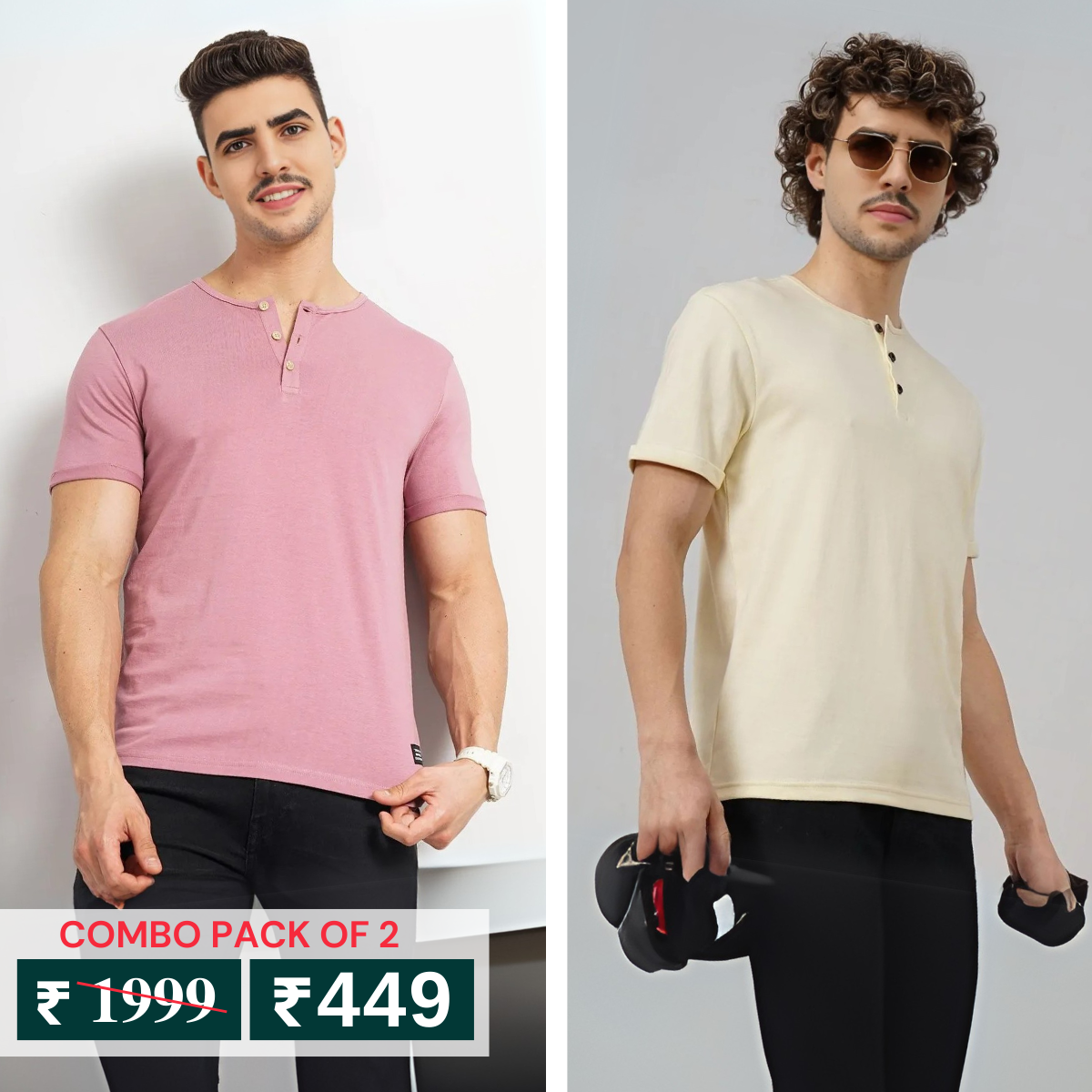 Pack of 2 Polo T- Shirts Classic Comfort : For Every Occasion