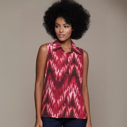 2 Combo Pack Printed Sleeveless Shirts for Every Occasion