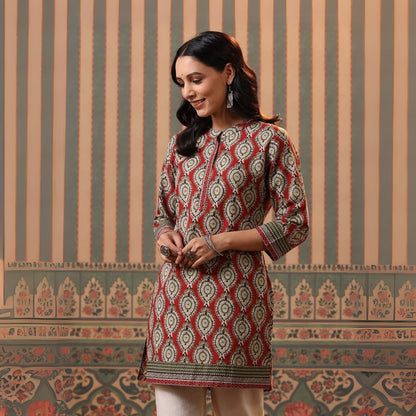 2-Pack Cotton Short Kurtis | Summer Cotton Bliss | 3/4 Sleeve