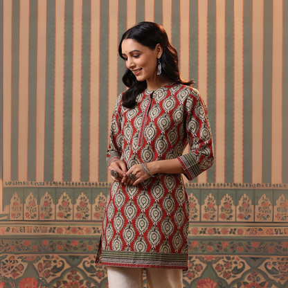 4 Combo Pack Cotton Short Kurtis | Summer Cotton Bliss | 3/4 Sleeve