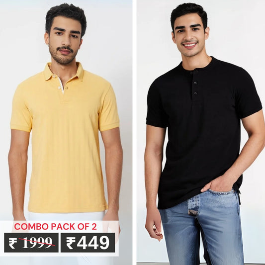 Pack of 2 Polo T- Shirts Classic Comfort : For Every Occasion