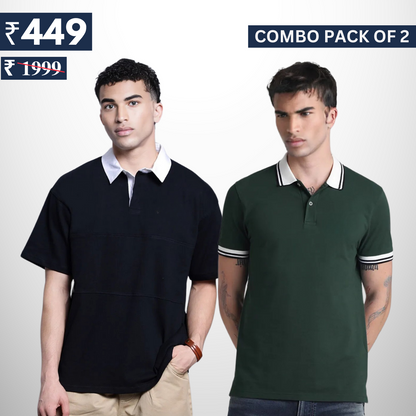 Pack of 2 polo T- Shirts Classic Comfort : For Every Occasion