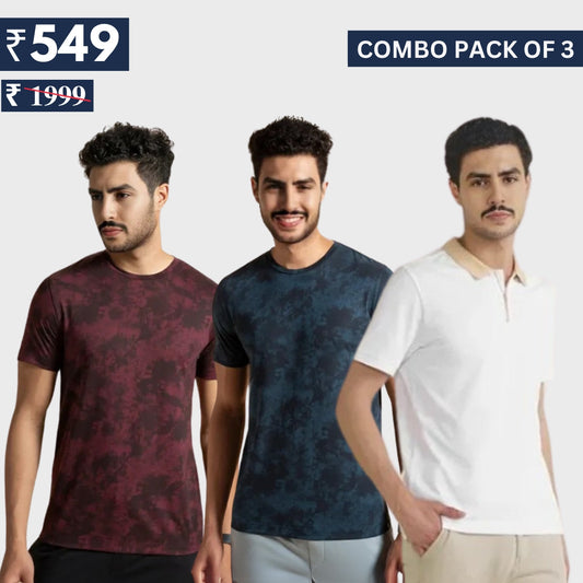 Combo Pack Of 3 | Men's Polo T-Shirts | Stylish & Comfortable